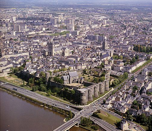 Vue aérienne d'Angers