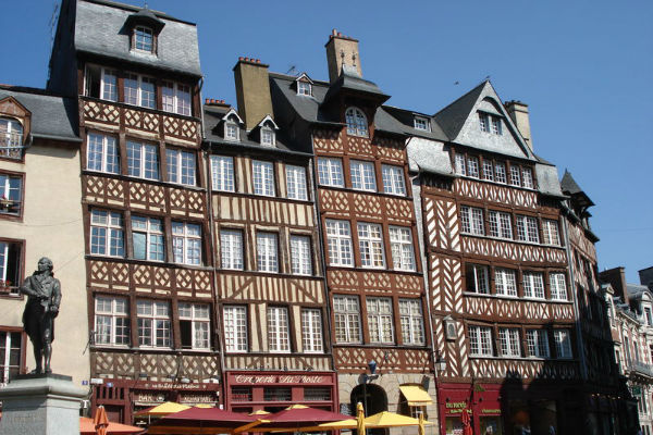 Colombages de vieux immeubles à Rennes