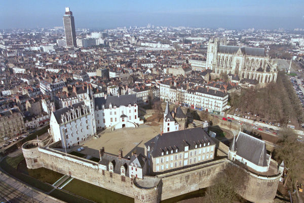 Vue aérienne sur Nantes